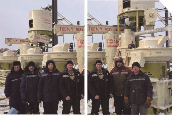 2019年俄羅斯時産18噸樟子松顆粒機組