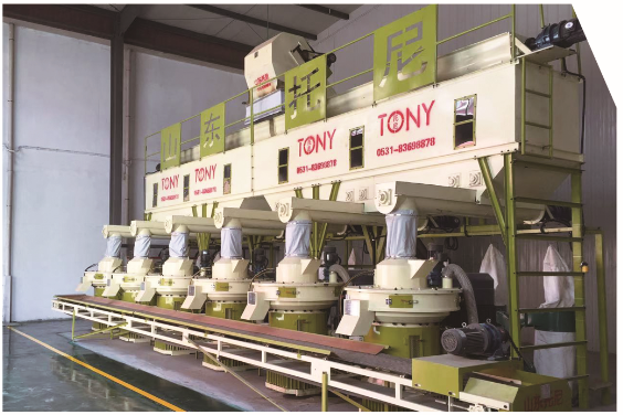 2019年中國浙江時産(chǎn)15噸(dūn)木托盤顆粒機組